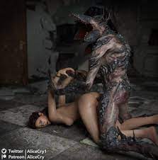 1boy 1girls 3d alicecry anal anal penetration anal sex arms  behind head arms restrained dead by daylight demogorgon eyeless eyeless  male female female human femsub human male male demogorgon (