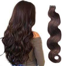 Lowest price in 30 days. Amazon Com Body Wave Tape In Extensions Remy Human Hair Dark Brown Wavy Glue In Extensions Seamless Skin Wefts 20 50g 20pcs Per Package Beauty