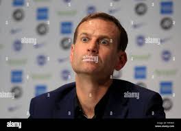Brighton and Hove Albion technical director Dan Ashworth during a press  conference at The American Express Elite Football Performance Centre,  Brighton Stock Photo