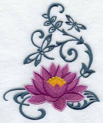 Image Result For Lotus Flower And Dragonfly Tattoo Meaning Embroidery Designs Machine Embroidery Designs Purple Lotus Tattoo