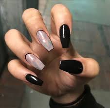 Coffin Acrylic Nails Black And Glitter 44 Trendy Nails Black Coffin Love Acrylic Nails Coffin Gel Nails Acrylic Nails