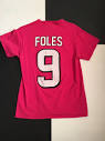 NFL Womens Nick Foles No 9 Jersey style Cotton T Shirt Hot Pink Sz ...