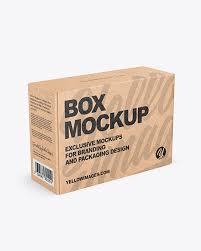 Download Kraft Box Mockup In Box Mockups On Yellow Images Object Mockups PSD Mockup Templates