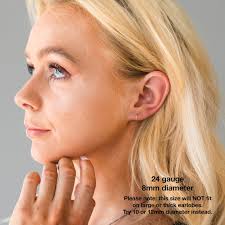 Sterling Silver Hoop Earrings. Small Huggie Hoops. Mini Hoops, Sleeper  Hoops, Choose Your Size. 22 or 24 Gauge Hoops. Leave-in Earrings