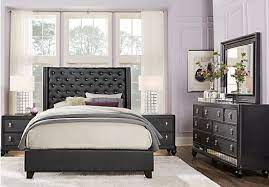 Stylish multi piece bed sets typically include headboard, mirror, and dresser in black, white, red, champagne etc. Picture Of Sofia Vergara Paris Black 5 Pc King Upholstered Bedroom From King Bedroom Set Bedroom Sets Queen King Size Bedroom Sets Bedroom Sets Furniture Queen
