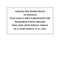 Hizib jailani atau doa syaikh abdul qodir jaelani merupakan suatu amalan yang sangat besar sekali manfaatnya. Senarai Kes Perbicaraan Di Hadapan Puan Analia Binti Kamaruddin Pkp Mahkamah Tinggi Melaka Pada Hari Isnin Hingga Jumaat Hingga