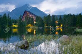 This is really that you need for a nature/wildlife, spa/relax, countryside, mountains, ski/wintersports getaway. Slovakia Shtrbsve Pleso June 28 Hotel Patria Lights Reflected In The Lake Strbske Pleso Slovakia June 28 Stock Photo Picture And Royalty Free Image Image 21365373