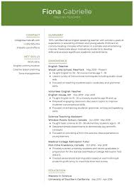 Teacher resume format in word. English Teacher Resume Sample 2021 Writing Tips Resumekraft