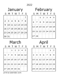 Download 2022 Printable Calendars