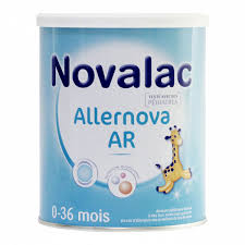 Lait en poudre ou lait sec — ● lait en poudre ou lait sec lait dont on a éliminé la presque totalité de l eau, qui se présente sous forme d un produit pulvérulent et qu on peut reconstituer par adjonction d. Le Lait Allernova Ar Novalac Est Destine Aux Bebes De 0 A 36 Mois Allergiques Aux Lait De Vache