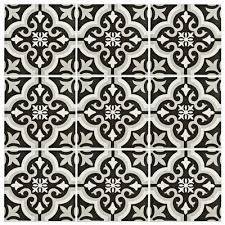 Black And White Ceramic Tile Elitetile Lima 8 X 8 Ceramic Tile In Classic White And Charcoal Grey Ceramic Floor Merola Tile Floor And Wall Tile