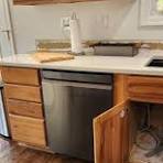 Quartz countertop with warm white background