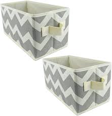 Save on chevron storage bins. Fabric Storage Bins Cubes Cubbie Gray Grey Chevron Set Of 2 Storage Bins Baskets Home Garden Worldenergy Ae