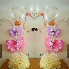 2 X Party Wedding Baby Shower Christening Decorations Table Etsy Uk Christening Balloons Balloons Christening Decorations