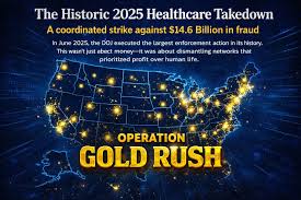 Operation Gold Rush led to the largest healthcare fraud takedown in US  history, and the FBI won't stop there. We will continue to hold those  accountable who steal from the American people