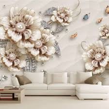 Inci Ve Elmas Suslemeli Cicek Desenli Duvar Kagidi 2020 Duvar 3d Duvar Kagidi Duvar Dekorasyonu