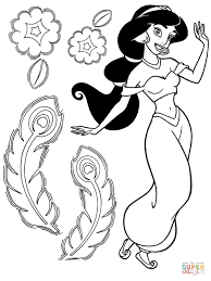 We color away at snow white and prince charming , aladdin and princess jasmine , ariel and eric , princess tiana and naveen , rapunzel and flynn rider and aurora and prince phillip. Beautiful Jasmine From Aladdin Coloring Pages Aladdin Coloring Pages Coloring Pages For Kids And Adults