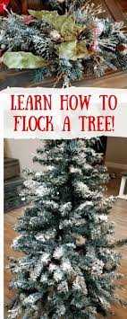 How To Flock A Tree Easily With A Video Tutorial Diy Christmas Tree Flocked Christmas Trees Christmas Tree Pictures
