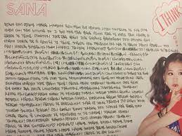 Twice Sana Handwritten