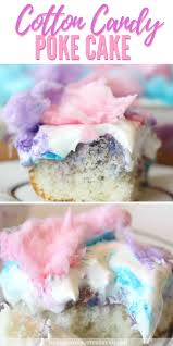 This Cotton Candy Poke Cake Has A Light Cotton Candy Flavor It S An Easy Cake Recipe With A Colorful Cake Recipes For Kids Cake Mix Recipes Easy Cake Recipes