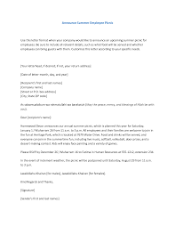 Maybe you would like to learn more about one of these? Announce Summer Employee Picnic Use This Letter Format When Your Company Would Like To Announce An Upcoming Lettering Letter Writing Samples Business Letter