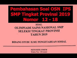 Bidang matematika , ipa, dan ips. Pembahasan Soal Osn Ips Smp Tingkat Provinsi 2019 Nomor 12 18 Youtube