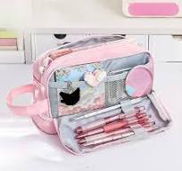 Federmäppchen mit großer Kapazität, 3-lagige Federtasche, niedliches  koreanisches Schreibwaren, Stifthalter, Etui, Schulbedarf für Kinder
