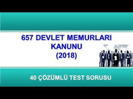 657 Sayili Devlet Memurlari Kanunu Test Sorulari 2018 Youtube