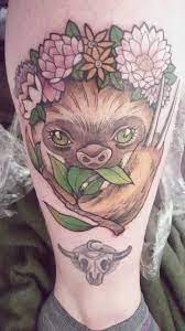 Sloth Tattoo By Kadee Sprangler At Tribute Tattoo In Waterford Mi Japanese Tattoo Sleeve Tribute Tattoos Sloth Tattoo Japanese Tattoo