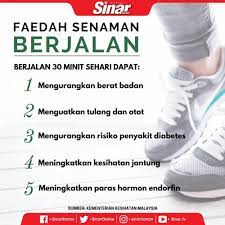 Anda hanya perlu dalam posisi berbaring dan mengangkat satu kaki pada satu masa kemudian dua kaki pada satu masa. Faedah Senaman Berjalan