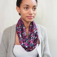 Hawaiian Floral Print Infinity Scarf