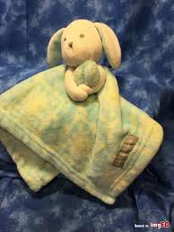Blankets and beyond lovey security blanket bear blue white 14x14 dotted. Blankets Beyond Blue Bunny Rabbit 12 Security Blanket Lovey Image On Imged