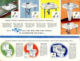 retro bathroom sinks, toilets and a