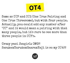 We are a generation who are addicted to the slang more than the grammar and therefore the result is the usage of the terms like this. What Does One True Pairing Mean In Texting