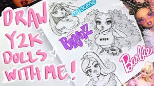 Drawing Bratz, Barbie And Myscene In My Art Style! | Filling My New  Sketchbook | ♡ Christina Lorre' - Youtube