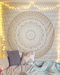 Thanks to my tutorial, you can easily create your own product for the perfect design of your home. Buy Raajsee Gold Mandala Tapestry Bedroom Aesthetic Indie Wall Tapestry Hippie Room Decor Boho White Trippy Tapestry Wall Hanging Golden Mandalas Wall Art 54x82 Inches Online In Turkey B01mu6etny