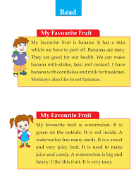'my favourite fruit are strawberries'. Writing Skill Grade 1 Descriptive My Favorite Fruit Cute766