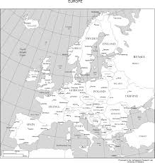 Europe's well preserved cultural heritage, open borders and efficient infrastructure make visiting a breeze, and you'll rarely have to travel more than a few hours before you can immerse yourself in a new culture. 4 Best Black And White Printable Europe Map Printablee Com