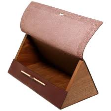 Triangle Brown Leather Box Leather Box Leather Handmade Sewing Leather