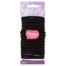 Goody Ouchless Black Hair Elastics No Metal Gentle Hair Ties 30 Ct Walmart Com Black Hair Elastics Hair Ties Goody Hair Ties