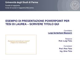 Ppt Esempio Di Presentazione Powerpoint Per Tesi Di Laurea Scrivere Titolo Qui Powerpoint Presentation Id 348445