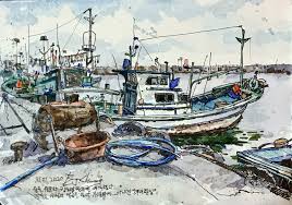 Ayajin Port Korea Painting Urban Sketchers Drawings