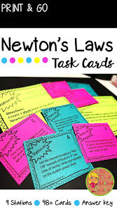 Newton S Laws Task Cards Newtons Laws Newtons Laws Of Motion Physical Science