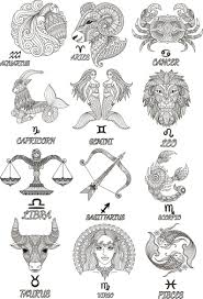 Zodiak Signs Clipart Horoscope Vector Image Svg Cdr Png Etsy Astrology Tattoo Horoscope Tattoos Zodiac Tattoos