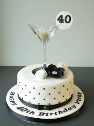 Making your own birthday cake has never been easier thanks to our collection of simple, yet impressive birthday cake recipes. 40th Birthday Cake Martini Glass Black And White Quilting 40th Birthday Cakes 40th Birthday Cake For Women 40th Cake