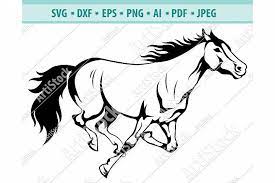 Horse Svg Mustang Svg Horse Head Clipart Dxf Png Eps Digital Ocean Crafters Svgs Horse Silhouette Svg Mustang