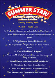 When is 'roald dahl day'? Thurles Library S Summer Stars Quiz Week 6 Tipperary Library Service