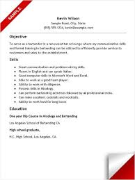 Bartender Resume With No Experience Resume No Experience Resume Examples Good Resume Examples