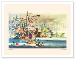 Fine Art Prints Posters Hong Kong Harbour Pan American World Airways Giclee Art Prints Posters Islandartstore Com