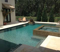 360 Degree Spilling Spa Into Geometric Pool Mills Design Group Pools Residential Pool Geometric Pool Water Features